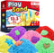 FURWEY 13.3lbs Play Sand,Mixed Packaging of 6-Color Sensory Sand,Suitable for Children to