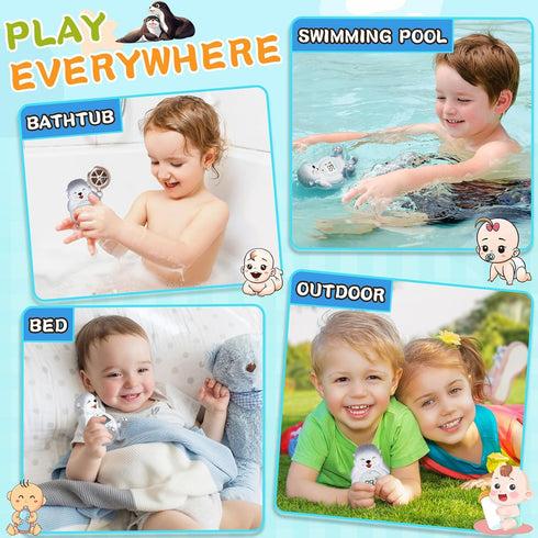 Baby Bath Thermometer for Newborn, Floating Toy for Bathtub Safety, Room Temperature Thermometer in Fahrenheit and