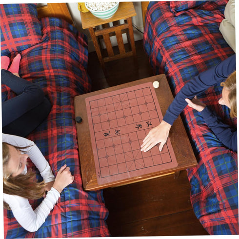 Chinese Chess Portable Chess Game Accessory - Convenient Foldable Leather Chess Board for Board Game Supplies
