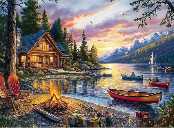 zhiseoyi Jigsaw Puzzle for Adults 500 Pieces 500 Piece Puzzle with Scenic Cabin,