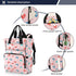 Burbuja Backpack Cute Mushrooms Diaper Bag for Women Men, Large Travel Diaper Bag Tote with Stroller Straps & Insulated