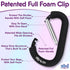 Stroller Hooks for Hanging Diaper Bags, Mommy Stroller Clip and Organizer Hook - Large Carabiner Clips