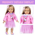 ZNTWEI 18 Inch Backpack Set American Doll Makeup Accessories and Clothes Sunglasses Phone Eye Shadow Lipstick Blusher