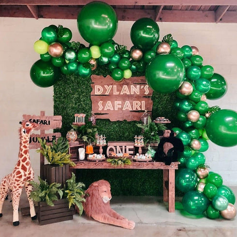 Dark Green Balloons, 106 pcs Hunter Green Pack of 18 12 10 5 Inch Emerald Green Balloons for Party Decorations