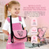 Baby Doll Stroller for Girls, Toddler Play Toy Buggy Carriage Foldable with Canopy Storage Basket Travel Diaper Bag