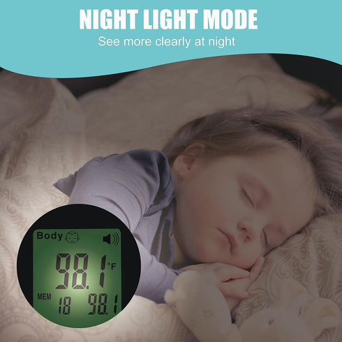 Amplim Touchless Digital Forehead Thermometer for Kids, Adults, Babies - Non-Contact Fever Thermometer with Temporal