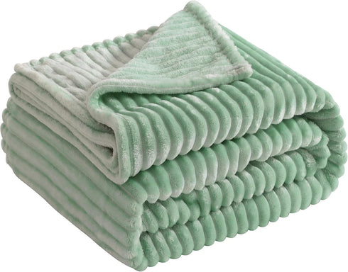 Generic Flannel Fuzzy Toddler Blanket 30x40 Inches, Soft Plush Baby Blanket with Striped