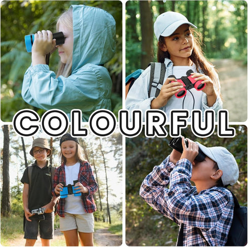 DR. ANISON Set 3-12 Binoculars for Kids Toy Binoculars for Age Years Old Boys Girls Outside Play, Bird Watching