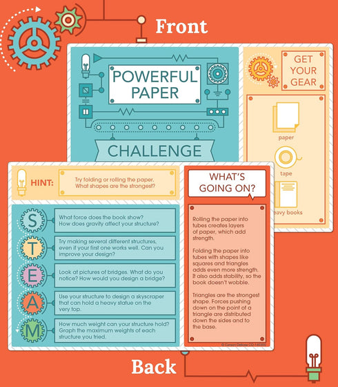 Carson Dellosa Stem Challenges Learning Cards Kit, 30 Science Projects for Kids Ages 8-12, Hands-On Activities