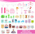 Doll House for Girls, 11 Rooms Dollhouse with Dolls, Puppies, Furniture, LED Light, Toddler Playhouse Gift