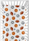 Sweet Jojo Designs Fitted Baby Crib Sheets (Vintage Sports Theme) for Boys,
