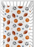 Sweet Jojo Designs Fitted Baby Crib Sheets (Vintage Sports Theme) for Boys,