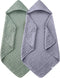 Spotted Play 2 Pack Hooded Baby Towels - 100% Muslin Cotton for