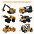 6Pcs Set, Bulldozers Playset 3-9 Construction Trucks Vehicles, Die-cast Construction Toys Toys for Boys, Mini Excavator