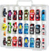 FULLCASE Toys Organizer Storage for Hot Wheels Cars, Double-Sided Carrying Box with 48 Compartments, White