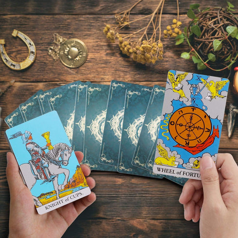 MagicSeer Tarot Cards, 78 Pcs Large Borderless Deck for Beginners and Experts, Velvet Bag Included.