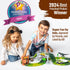JITTERYGIT Dinosaur Jurassic Race Track Train Glow in The Dark World Toy Set - Kids Dino Racetrack Park with T-Rex &