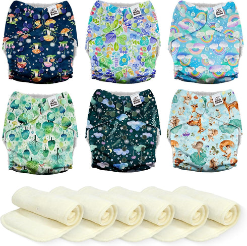 Mama Koala 3.0 Cloth Diapers for Babies, One Size Washable and Reusable