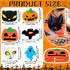 JUNEBRUSHS 65 Pcs Halloween Mini Erasers for Kids, Cute Bulk Erasers for Halloween Party Favors, Fun Ghost Bat Pumpkin