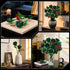 Set 16 523PCS PLAXSOON Flowers Bouquet Building with Lights, Mother's Day Green Roses Botanical Collection Building