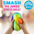 Power Your Fun Arggh Rainbow Giant Stress Balls for Adults, 3.75 Inch Large Stress Balls for Kids, Fidget Toy