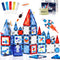 Magnetic Tiles - 58 Pcs Space Magnets Building Blocks Set - Sensory