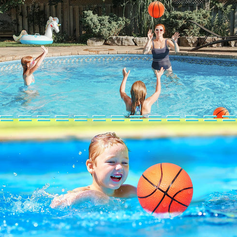 40Pcs Mini Basketball Set, 6" Small Basketballs with Pump for Over The Door Hoop Games, Indoor Outdoor Play