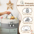 FoldTier Elephant Diaper Caddy Organizer Elephant Cart Storage for Nursery with Handle Baby Shower Basket Gift Baby