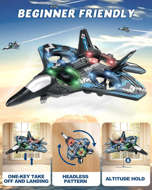 360 6 8 10 2 JoyRapt Drones for Kids Form RC Plane, Remote Control Airplane, Aircrafts Toys for Boys and Girls, Jet