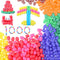 Junkin 1000 Pcs Magic Foam for Crafts, Corn Craft Kit for Arts and Crafts, Bulk for STEM Building Model Toys for