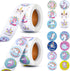 1000 Pieces Cute Unicorn Stickers Roll - Self Adhesive Labels for Easter Unicorn Themed Party Favor, Scrapbooking