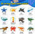 Ocean Sea Animal Figures - 12 Pack Realistic Soft Plastic Bath Toys for Toddlers, Kids, Boys, and Girls
