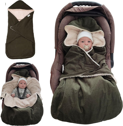 Car Seat Cover - Baby Girl Blanket for Winter - Essential Carseat