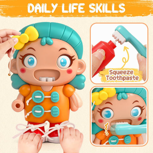 AmiDear 1-2 1-2Year 6-12 Toddler Toys for Year Old Girl Boy Gift, Educational Montessori Toys for Old, Busy Board Baby