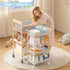 3IngSeagulls 4-Tier Baby Diaper Caddy Cart, Diaper Caddy Organizer and Storage, Rolling Utility Cart for Baby Supplies