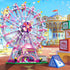 Ferris Wheel Building Block Set with Fairy Light, Two-Way Rotating Ferris Wheel Building Set, 813 Pieces, Amusement