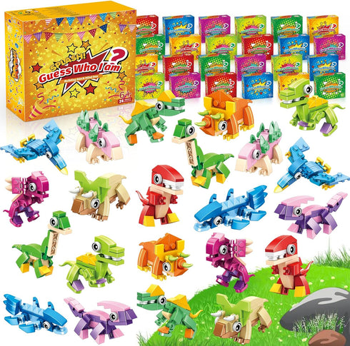 Dinosaur Party Favors for Kids - 24 Pack 72 Kinds of Animals