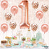 KatchOn Giant Rose Gold 1 Balloon Set - 40 Inch, First Birthday Decorations for Girl, Number One Balloon, Rose Gold