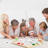 2-8 Solid Wood Marbles and Jokers Board Game: Versatile Family Entertainment for Players, Featuring Interlocking Game
