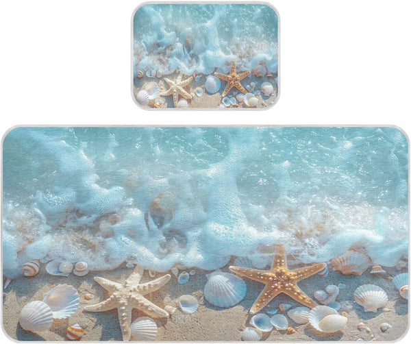 Burbuja Baby Cooling Mat Seashells at Beach Bed Pad Ice Silk Cool Mat