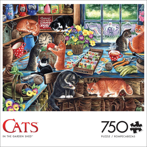 Buffalo Games - Irina Garmashova-Cawton - in The Garden Shed - 750 Piece Jigsaw Puzzle for Adults Challenging Puzzle Perfect for Game Nights - Finished Puzzle Size is 24.00 x 18.00