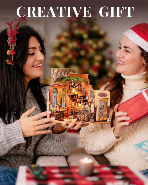 Rolife DIY Miniature House Kit for Adults, Mini Wooden Dollhouse Kit, Tiny House Diorama Building Kits-Birthday