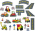Edushape Magic Creations Bath Tub Activity Play Set, Road Construction Foam Sticker Imaginative