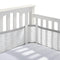 BreathableBaby Breathable Mesh Liner for Full-Size Cribs, Gray Chevron (Size 4FS Covers 3 or 4 Sides)