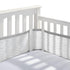 BreathableBaby Breathable Mesh Liner for Full-Size Cribs, Gray Chevron (Size 4FS Covers 3 or 4 Sides)