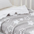 Cozy 33x43 Inches, Baby Blanket for Toddlers, Reversible Star Jacquard Ultra Soft Shaggy Fleece Swaddle Receiving