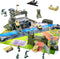 47 Pieces Military Base Set, Army Men Playset with Vehicles and Accessories for Kids