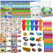 Cinrobiye 72 Pcs Transportation Party Favors Set, Vehicle Car Coloring Books Crayons