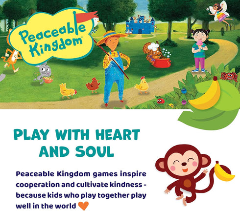 Peaceable Kingdom Monkey Around - First Game for Toddlers, Interactive Play with Parent for Ages 2+