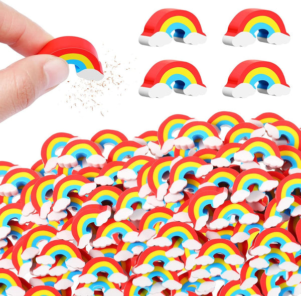 240 Pieces Rainbow Erasers for Kids, Bulk St. Patrick's Day Cute Classroom Prize Supplies
